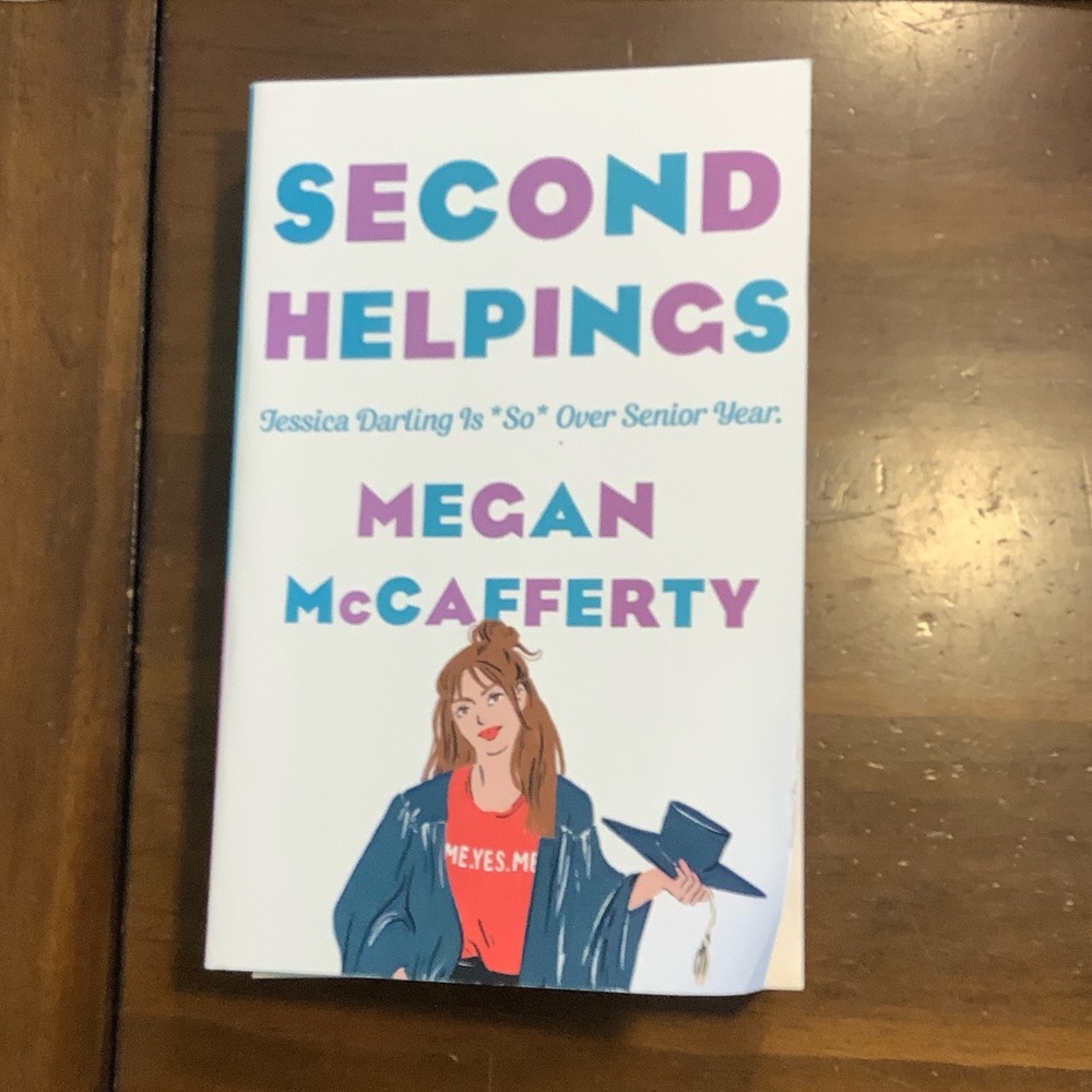 Second Helpings by Megan McCafferty - White Cover with Teal & Violet Text
